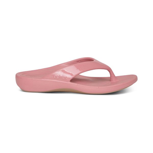 Aetrex Women's Maui Flip Flops - Pink | USA 5U78HSA